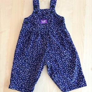 Vintage purple florals Oshkosh corduroy overalls 18M